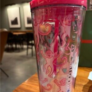 Roller rabbit X Starbucks pink tumblr